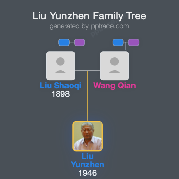Liu Yunzhen family tree overview