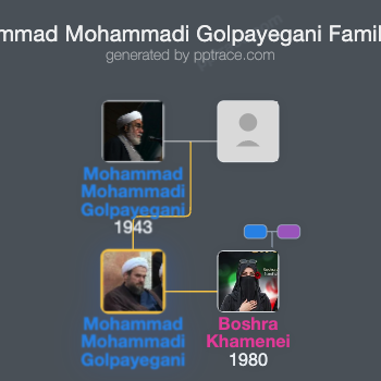Mohammad Mohammadi Golpayegani family tree overview