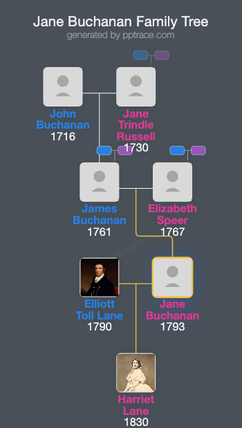 Jane Buchanan family tree overview