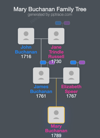 Mary Buchanan family tree overview