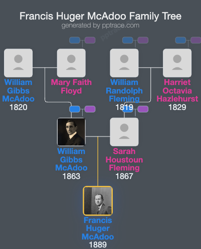 Francis Huger McAdoo family tree overview