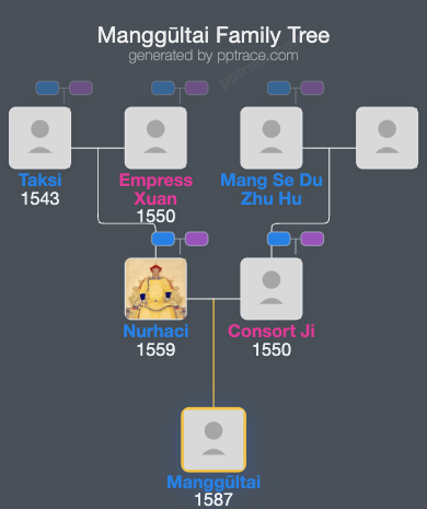 Manggūltai family tree overview