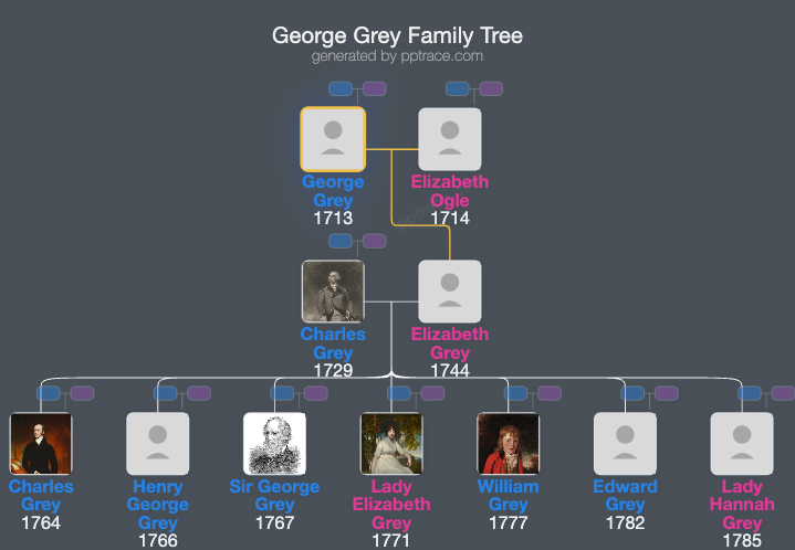 George Grey family tree overview