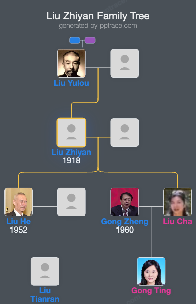 Liu Zhiyan family tree overview