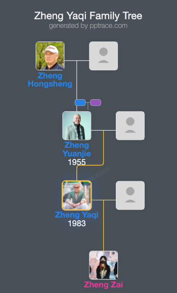Zheng Yaqi family tree overview