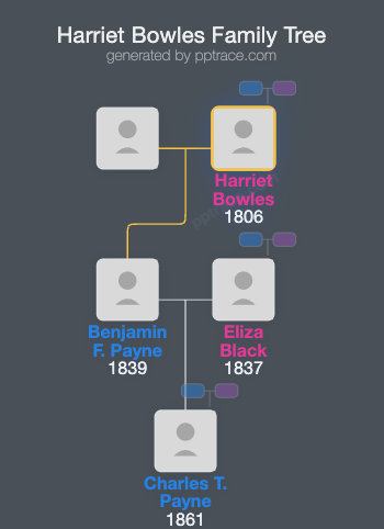 Harriet Bowles family tree overview
