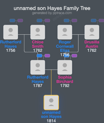 Unnamed Son Hayes family tree overview