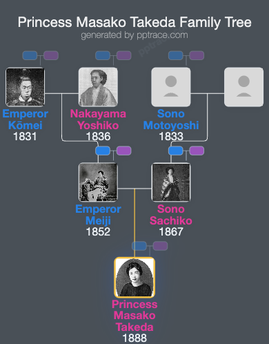 Princess Masako Takeda family tree overview