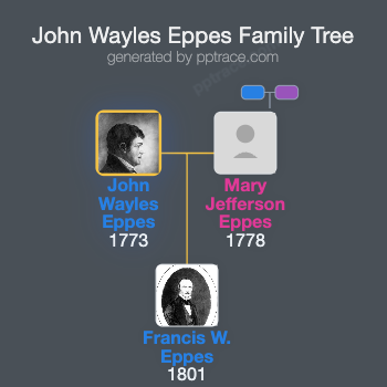 John Wayles Eppes family tree overview