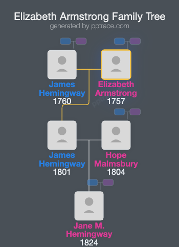 Elizabeth Armstrong family tree overview