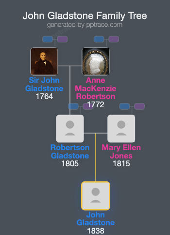 John Gladstone family tree overview
