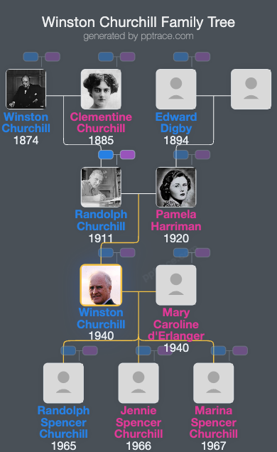 Winston Churchill family tree overview