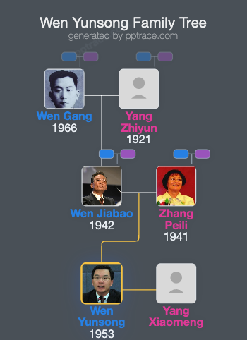 Wen Yunsong family tree overview