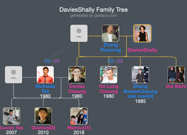 DaviesShally family tree overview