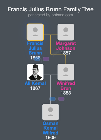 Francis Julius Brunn family tree overview