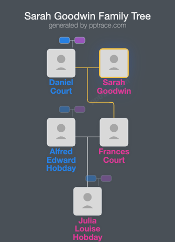Sarah Goodwin family tree overview
