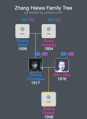 Zhang Haiwa family tree overview
