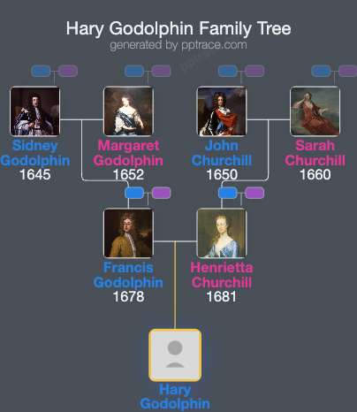 Hary Godolphin family tree overview