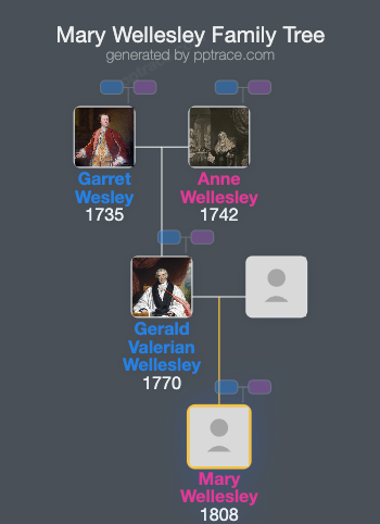 Mary Wellesley family tree overview