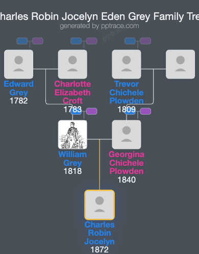 Charles Robin Jocelyn Eden Grey family tree overview