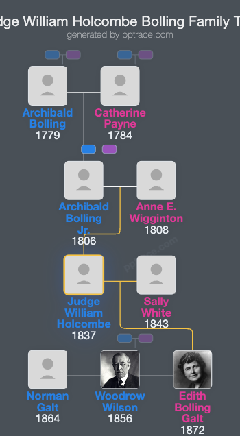 Judge William Holcombe Bolling family tree overview