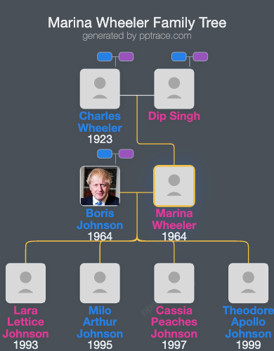 Marina Wheeler family tree overview