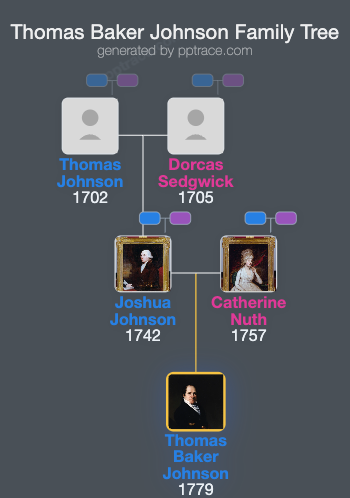 Thomas Baker Johnson family tree overview