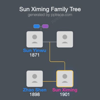 Sun Ximing family tree overview
