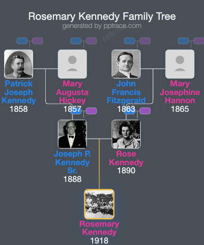 Rosemary Kennedy family tree overview