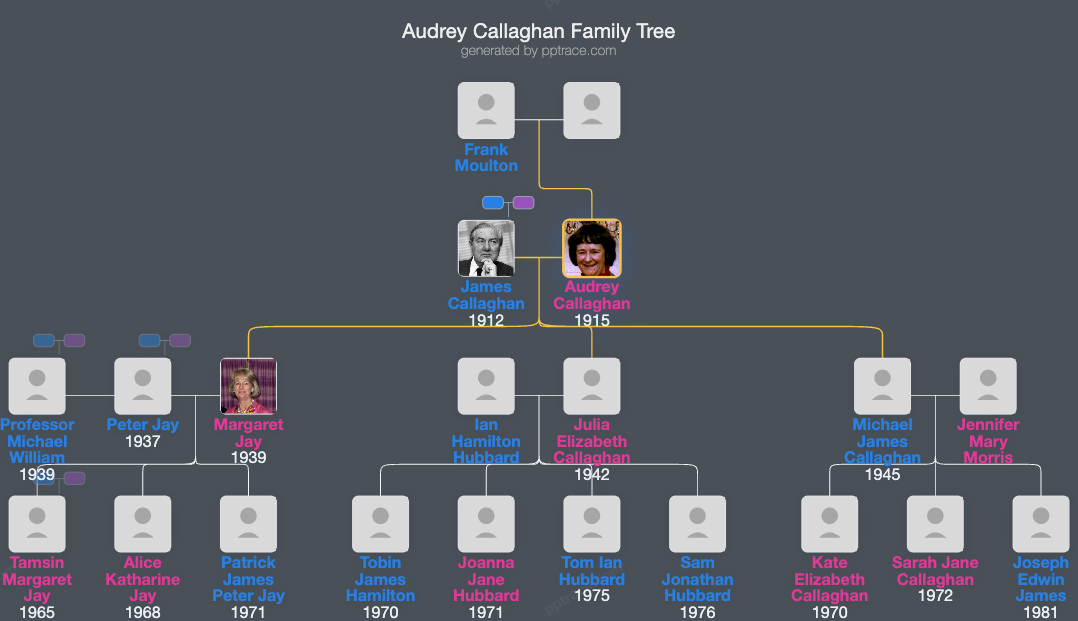 Audrey Callaghan, Baroness Callaghan Of Cardiff family tree overview