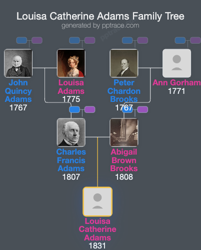 Louisa Catherine Adams family tree overview