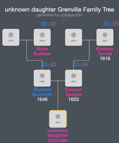 Unknown Daughter Grenville family tree overview