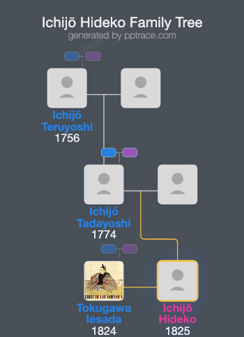 Ichijō Hideko family tree overview