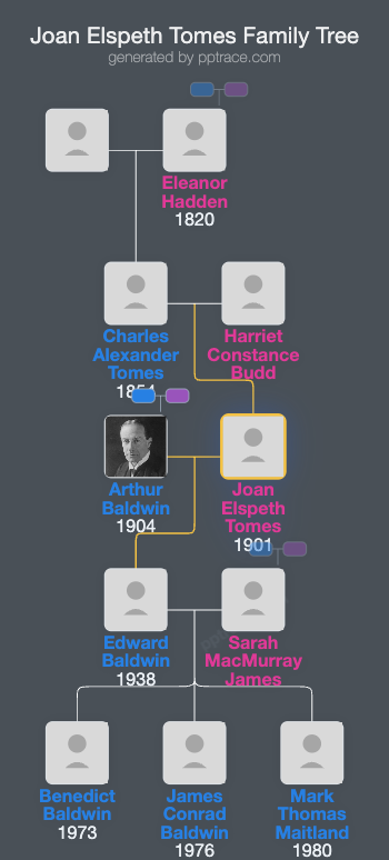 Joan Elspeth Tomes family tree overview