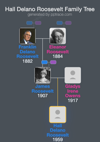 Hall Delano Roosevelt family tree overview