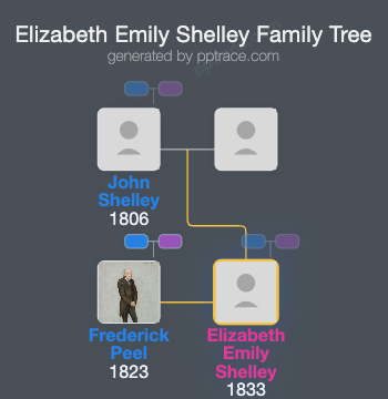 Elizabeth Emily Shelley family tree overview