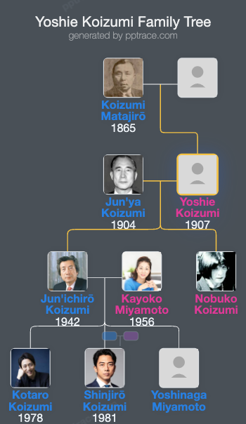 Yoshie Koizumi family tree overview