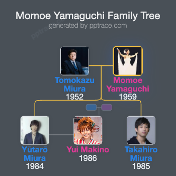 Momoe Yamaguchi family tree overview