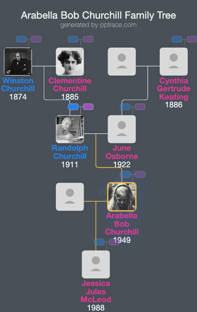 Arabella Bob Churchill family tree overview