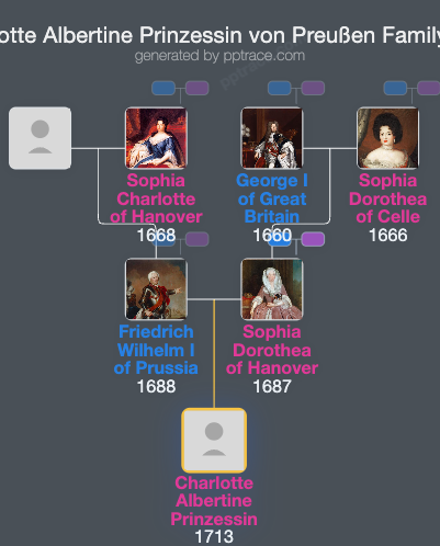 Charlotte Albertine Prinzessin Von Preußen family tree overview