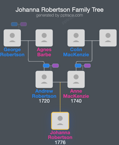 Johanna Robertson family tree overview