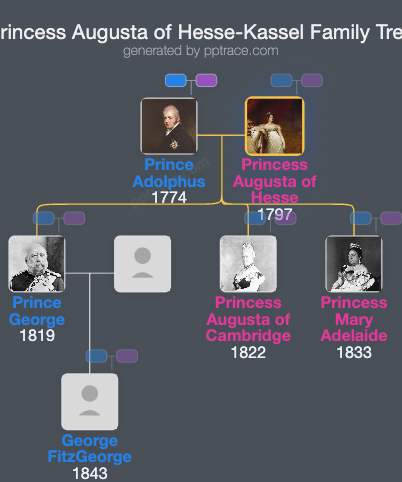 Princess Augusta Of Hesse-Kassel family tree overview