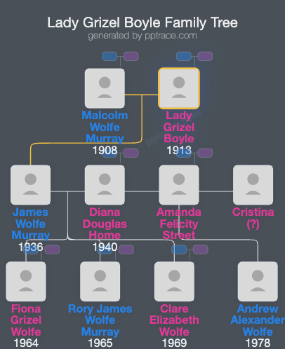 Lady Grizel Boyle family tree overview