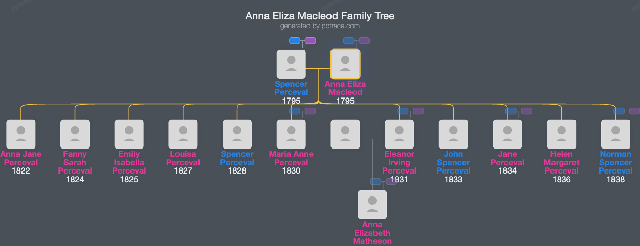 Anna Eliza Macleod family tree overview