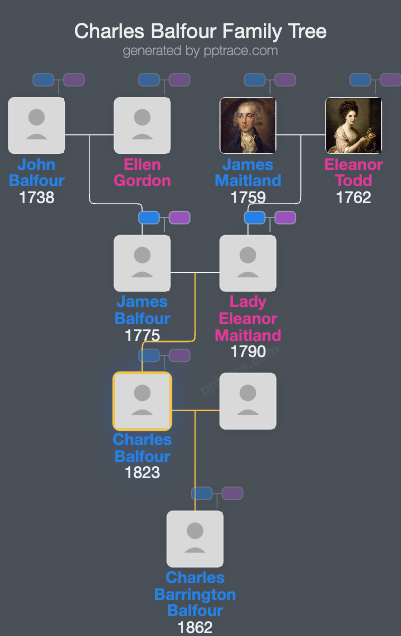 Charles Balfour family tree overview