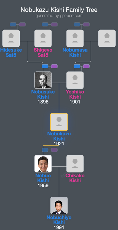 Nobukazu Kishi family tree overview
