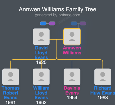 Annwen Williams family tree overview