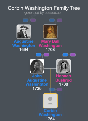 Corbin Washington family tree overview