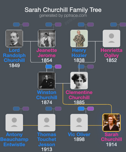 Sarah Churchill family tree overview