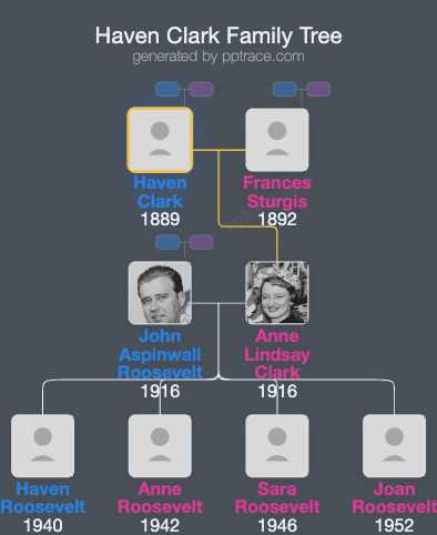 Haven Clark family tree overview